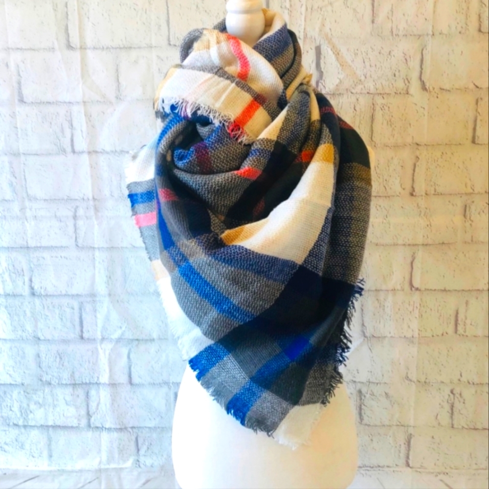 Plaid Blanket Scarf